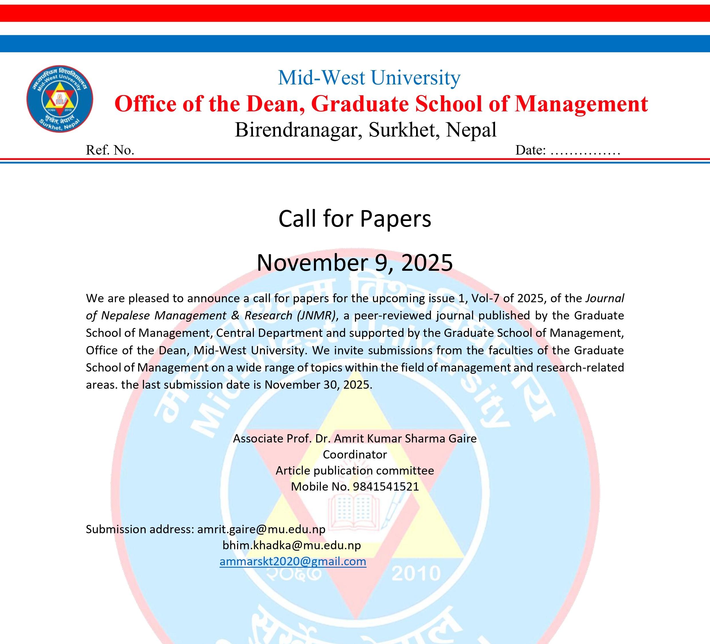 Call for Papers (2025)